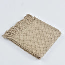 Axyaa Nordic Knit Throw Blanket Yellow Plaid 130x230cm