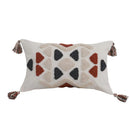 Axyaa Geometric Embroidery Tassel Pillow Cover - Boho Style for Home Décor