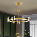 Axyaa Luxury Crystal Chandelier: Modern Nordic LED Lighting Set for Living Room, Restaurant & Bedroom