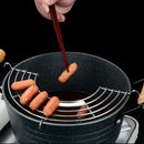 Axyaa Stainless Steel Fryer Steamer Stand with Oil Drain Rack and Food Steam Basket
