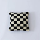 Axyaa Houndstooth Fur Cushion Cover - Nordic Living Room Sofa Decor