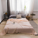 Axyaa Jacquard Grid Cotton Summer Quilt Blue Sofa Cover Bedspread 150*200