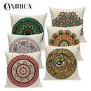 Bohemian Linen Cushion Cover 45x45 for Sofa - Axyaa Brand Home Decor