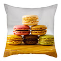 Axyaa Biscuits Cake Print Decor Pillow Cover for Home Sofa Decoration