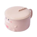 Axyaa Cute Dinosaur Stainless Steel Noodle Bowl with Lid - Portable Lunch Box