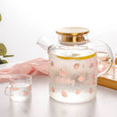 Axyaa Peach Glass Jug Kettle Set - Large Capacity Tea Maker & Juice Pitcher