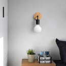 Axyaa Modern Nordic Wooden Wall Sconce Lamp in Black or White