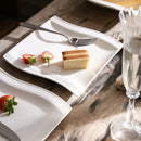 Axya Flora Porcelain Platter Square Dessert Plates Set of 6