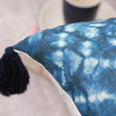 Axyaa Ink Blue Tassel Cushion Cover for Home Decor Bedroom Living Room