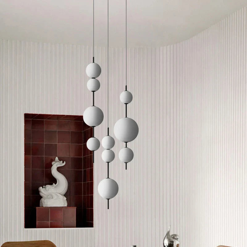Axyaa Modern Glass Ball Chandelier Pendant Light for Kitchen, Bedroom & Restaurant Decor