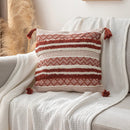 Axyaa Boho Decor Tufted Jacquard Pillow Cover for Home Sofa Bed