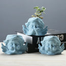 Axya Little Angel Ceramic Flower Pot for Desktop Decoration