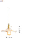 Axyaa Nordic Glass LED Pendant Light - Colorful Copper Hanging Lamp for Bedroom