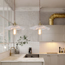 Axyaa Nordic Glass Pendant Light for Bar Cafe Bedroom Restaurant, Retro Vintage Hanging Lamp