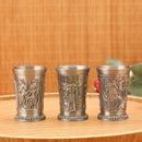 Axyaa Retro Egyptian Wine Glasses Set - Creative Cocktail and Shot Glass Pair