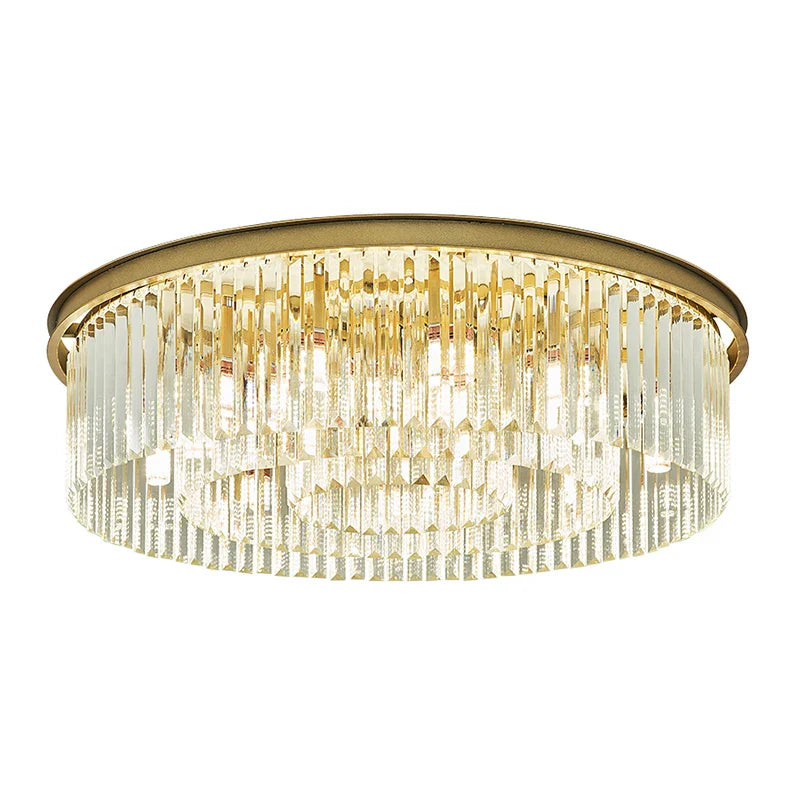 Axyaa Crystal LED Ceiling Chandelier Light for Modern American Minimalist Decor