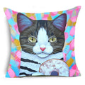 Cartoon Cat Pet Pillow Cover for Home Sofa Decor by Axyaa