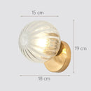 Axyaa Nordic Moon Iron Glass Wall Lights E27 Applique Murale Wood Stairs LED