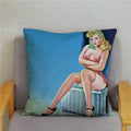Axyaa European Sexy Women Polyester Cushion Cover 45x45cm - Chic Home Decor
