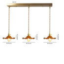 Axyaa Nordic Green Glass Pendant Light with Copper Knob Switch