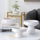 Axyaa White Ceramic Round Flower Pot Vase for Home Decor and Hydroponic Arrangements