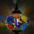 Axyaa Vintage Mosaic Glass Table Lamp Handcrafted Art Deco Bedside Night Light