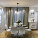 Axyaa Modern Crystal Chandelier for Dining Room Lighting by Samsarah Lighting