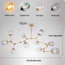 Axyaa Modern Glass Pendant Lights - Molecular Design Hanging Lamp for Dining Room Kitchen
