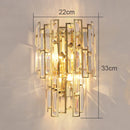 Axyaa Crystal Wall Lamp for TV Background, Living Room, Dining, Bedroom - Modern LED Lighting