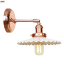 Axyaa White Ceramic LED Wall Sconce Switch Nordic Modern Wall Lamp