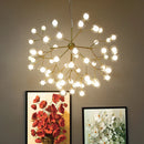 Axyaa LED Firefly Sputnik Chandelier: Modern Tree Branch Ceiling Hanging Lamp