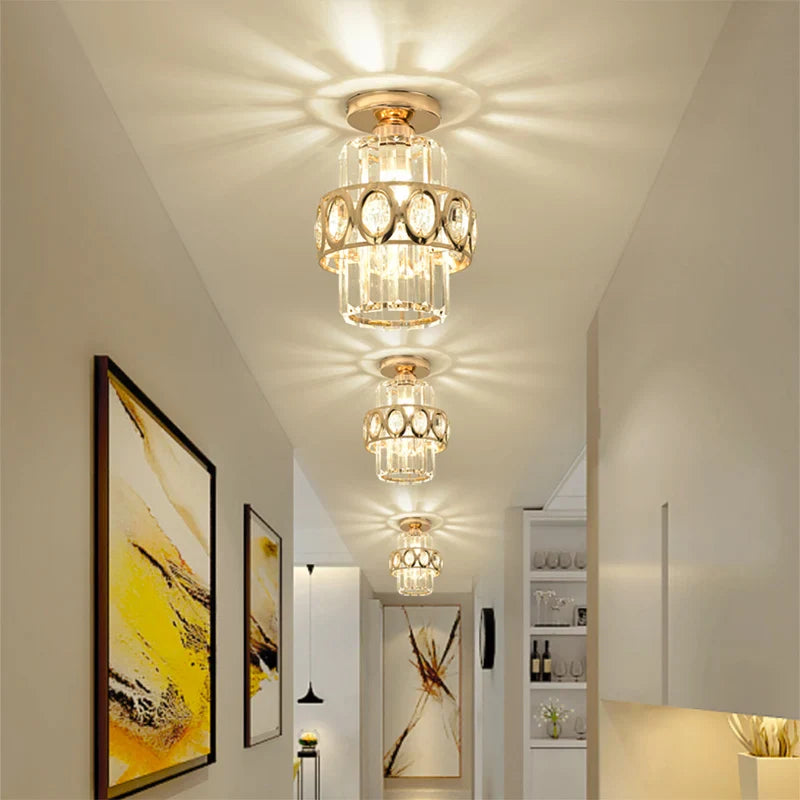 Axyaa Crystal Ceiling Chandelier for Home Lighting