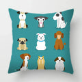 Axyaa Dog Print Cushion Cover 45X45CM Home Sofa Decor Pillow Case