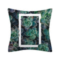 Axyaa Cactus Plant Pattern Pillow Cover Abstract Art Sofa Throw Decor Case