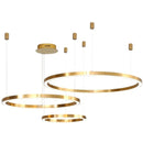 Axyaa Golden Ring LED Chandelier for Living Room Kitchen Dining Room Lighting