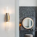 Axyaa Gold Glass LED Wall Lamp: Modern Nordic Style for Living Room, Bedroom, Bathroom