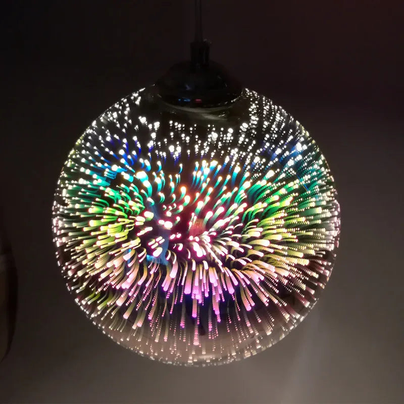 Colorful 3D Glass Pendant Lights by Axyaa: Modern Kitchen Hanging Lamps