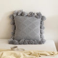 Axyaa Boho Style Cushion Cover 45x45cm Ivory Green Pink Tassles