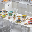 Axyaa Arco 18-Piece Handpainted Stoneware Dinner Set