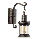 Axya Retro Metal Wall Light with Glass Shade - Industrial Style Lighting