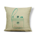 Axyaa Retro Record Camera Pillow Cover - 45X45CM