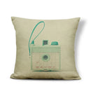 Axyaa Retro Record Camera Pillow Cover - 45X45CM