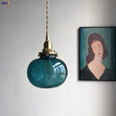 Axyaa Glass Ball Pendant Light | Nordic LED Bedroom Bathroom Lamp
