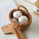 Axyaa Woven Wall Hanging Basket Organizer for Kitchen Tableware and Fruit Storage