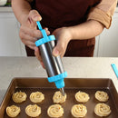 Axyaa Stainless Steel Cookie Gun Set with Icing Nozzles - Baking Tools