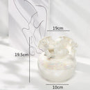 Axyaa Ceramic Shell Vase - White Gloss Abstract Irregular Hydroponic Home Decoration