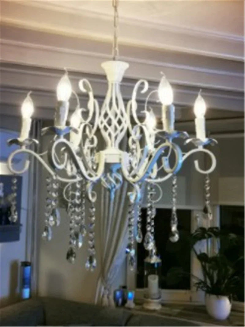 Axyaa Retro Loft Crystal Chandelier for Dining Room and Cafe