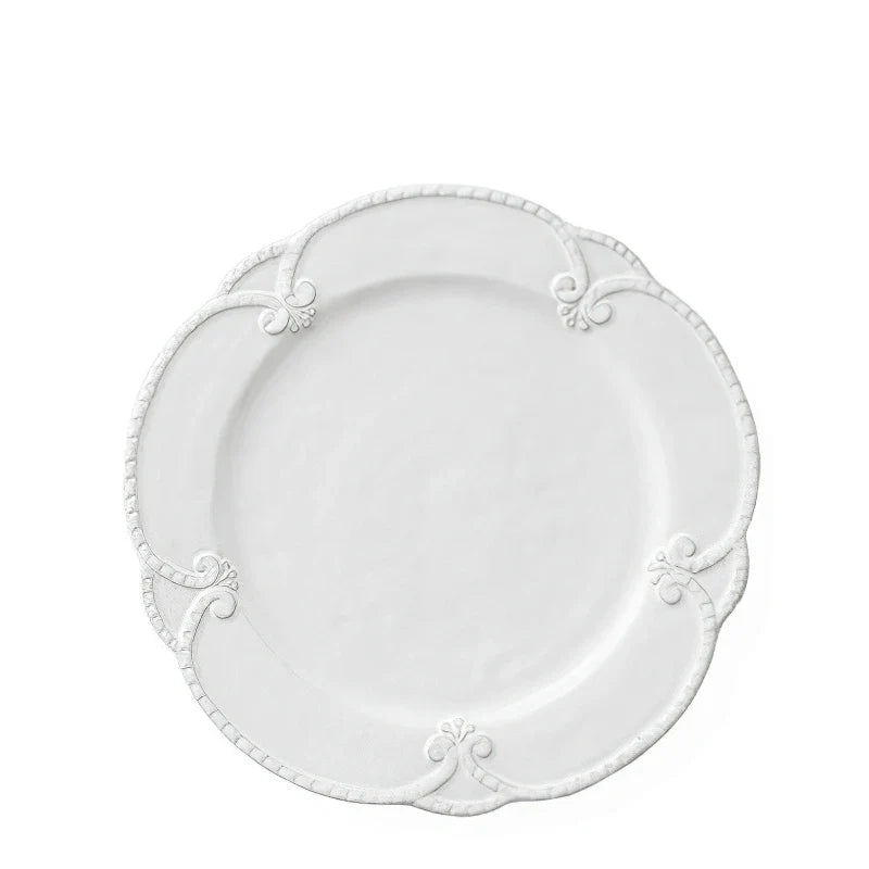 Axya Lace White Flower Shape Ceramic Plate Set