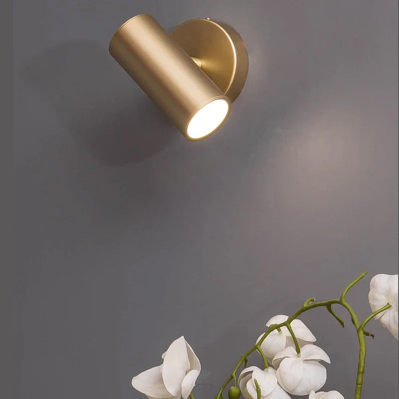 Axya Gold Iron Art LED Wall Lamp for Bedroom Living Room