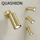 Axyaa Copper Ceiling Spotlight Wall Lamp Adjustable Sconces for Livingroom Bedroom